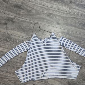 LazySundays Navy and White Striped Top